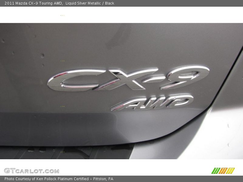 Liquid Silver Metallic / Black 2011 Mazda CX-9 Touring AWD