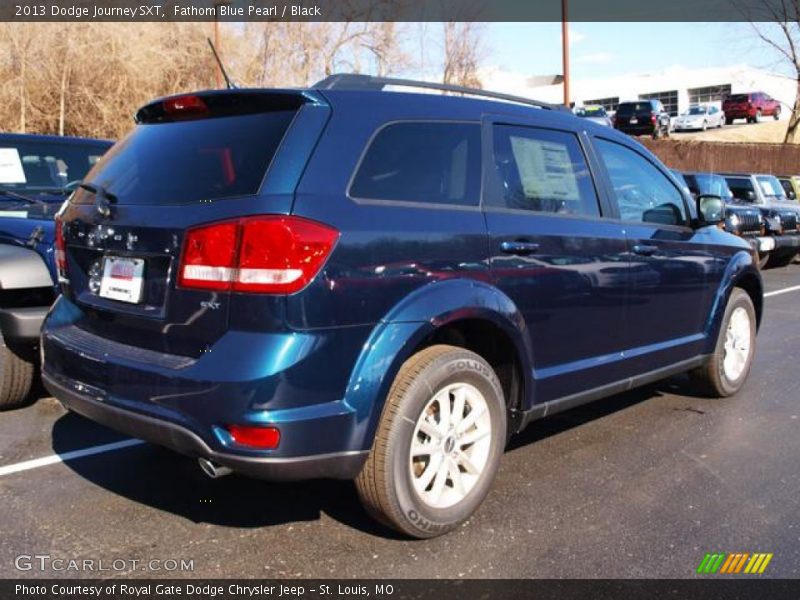 Fathom Blue Pearl / Black 2013 Dodge Journey SXT