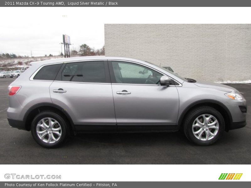 Liquid Silver Metallic / Black 2011 Mazda CX-9 Touring AWD
