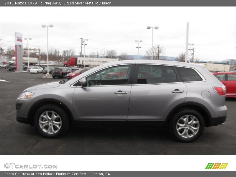 Liquid Silver Metallic / Black 2011 Mazda CX-9 Touring AWD