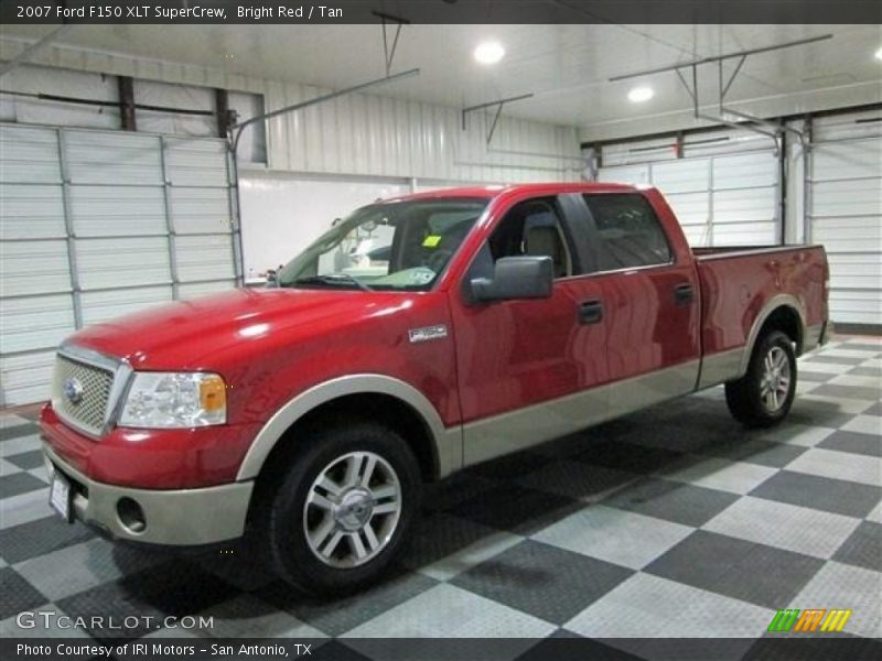 Bright Red / Tan 2007 Ford F150 XLT SuperCrew