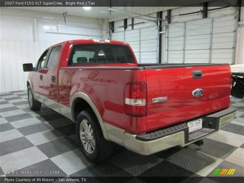 Bright Red / Tan 2007 Ford F150 XLT SuperCrew