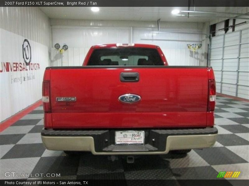 Bright Red / Tan 2007 Ford F150 XLT SuperCrew