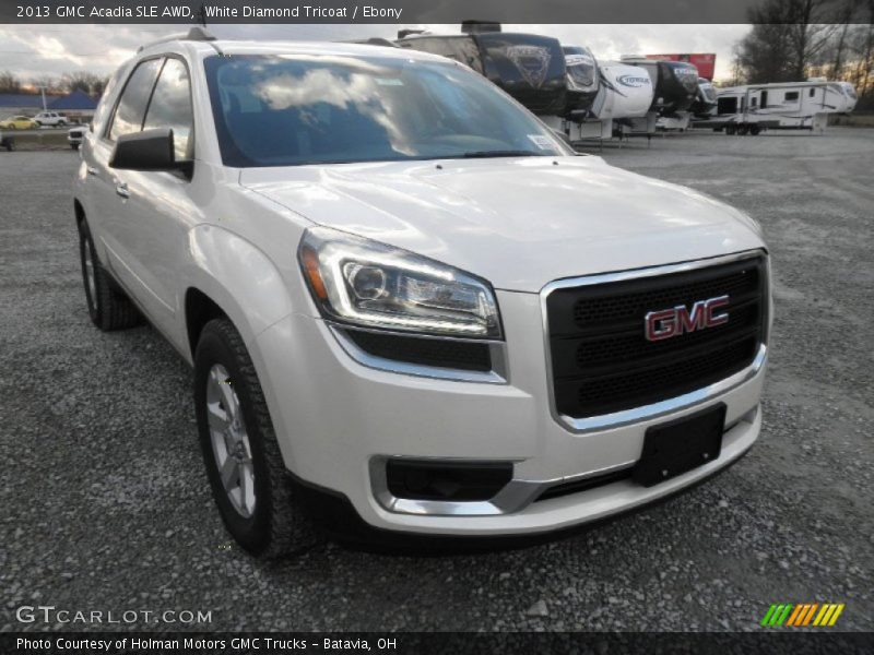 White Diamond Tricoat / Ebony 2013 GMC Acadia SLE AWD