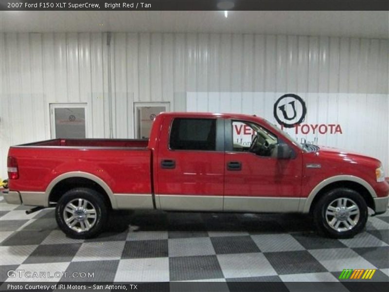 Bright Red / Tan 2007 Ford F150 XLT SuperCrew