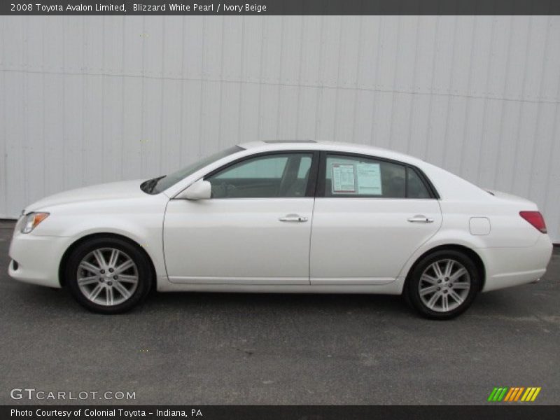 Blizzard White Pearl / Ivory Beige 2008 Toyota Avalon Limited