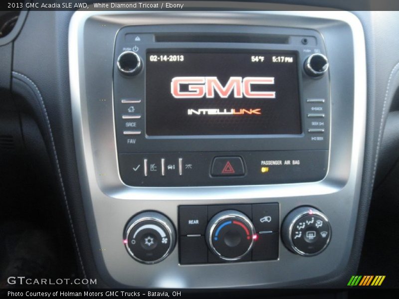 Controls of 2013 Acadia SLE AWD