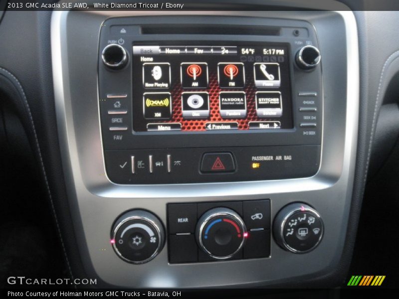 Controls of 2013 Acadia SLE AWD