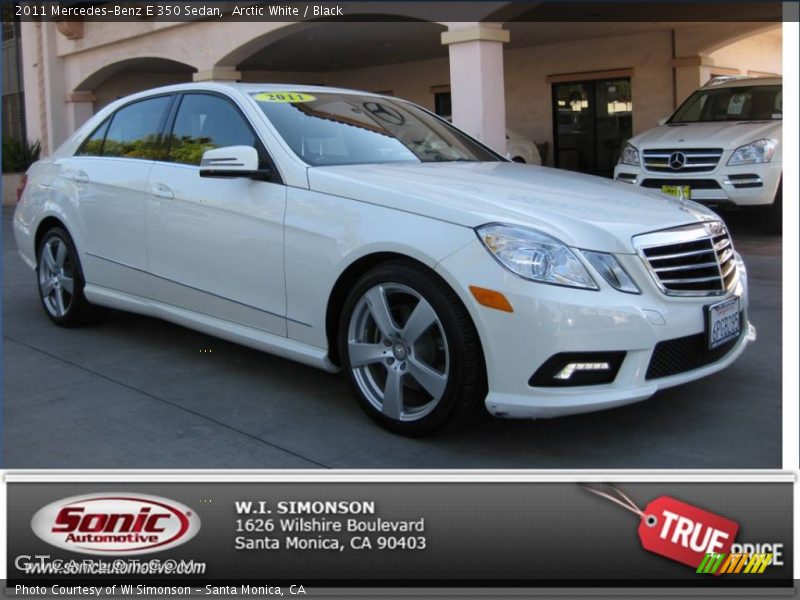 Arctic White / Black 2011 Mercedes-Benz E 350 Sedan