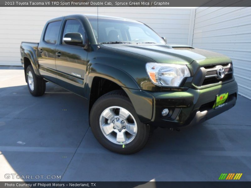 Spruce Green Mica / Graphite 2013 Toyota Tacoma V6 TRD Sport Prerunner Double Cab