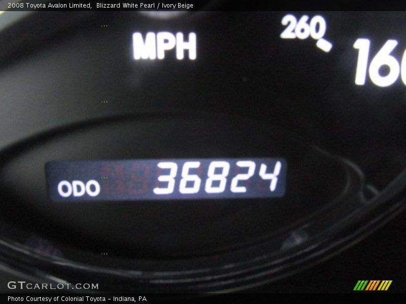 Blizzard White Pearl / Ivory Beige 2008 Toyota Avalon Limited