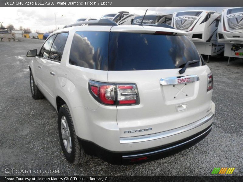 White Diamond Tricoat / Ebony 2013 GMC Acadia SLE AWD