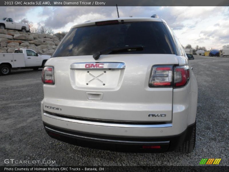 White Diamond Tricoat / Ebony 2013 GMC Acadia SLE AWD
