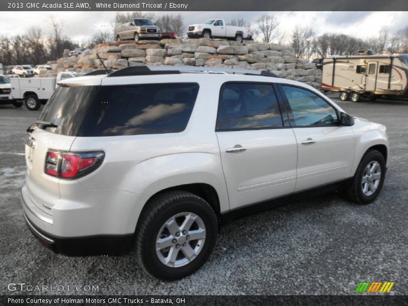 White Diamond Tricoat / Ebony 2013 GMC Acadia SLE AWD