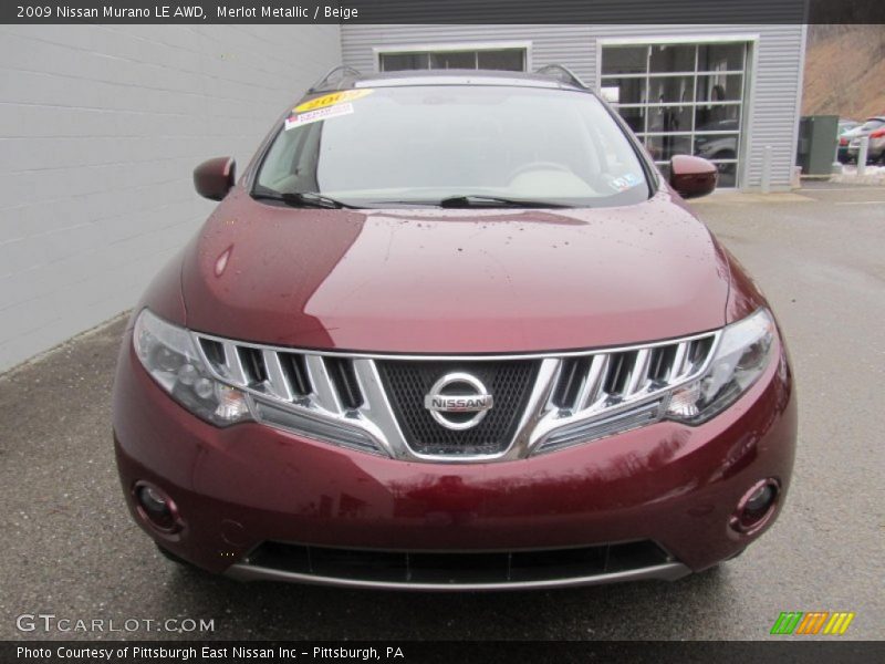 Merlot Metallic / Beige 2009 Nissan Murano LE AWD