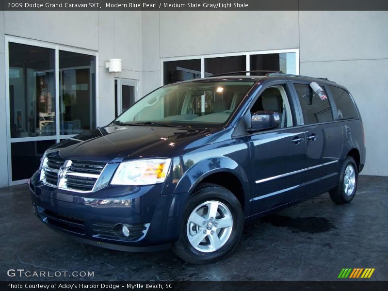 Modern Blue Pearl / Medium Slate Gray/Light Shale 2009 Dodge Grand Caravan SXT