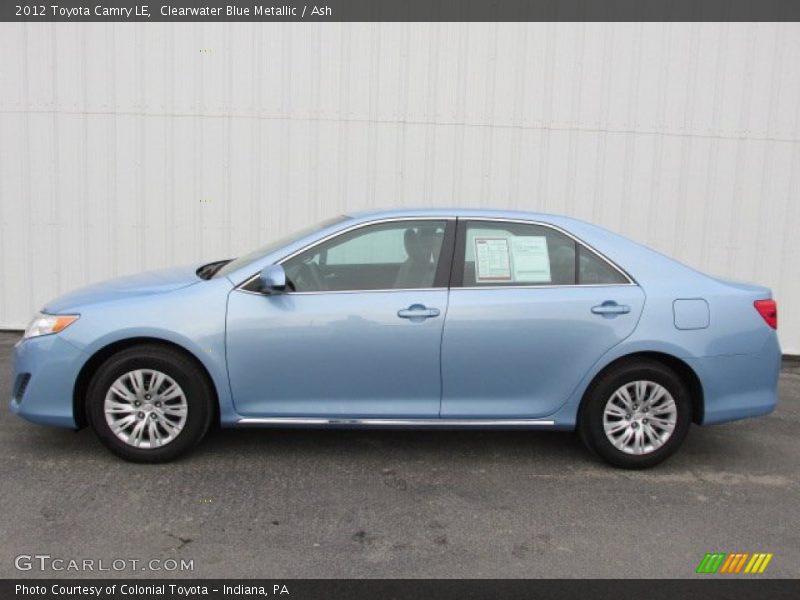 Clearwater Blue Metallic / Ash 2012 Toyota Camry LE