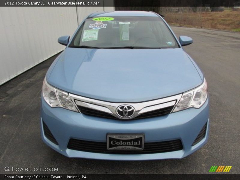 Clearwater Blue Metallic / Ash 2012 Toyota Camry LE