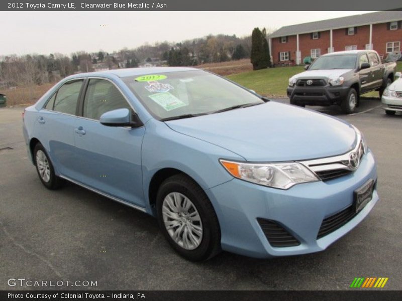 Clearwater Blue Metallic / Ash 2012 Toyota Camry LE