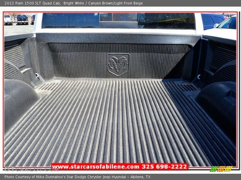 Bright White / Canyon Brown/Light Frost Beige 2013 Ram 1500 SLT Quad Cab
