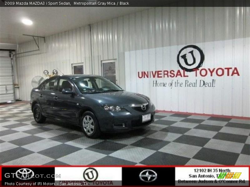 Metropolitan Gray Mica / Black 2009 Mazda MAZDA3 i Sport Sedan