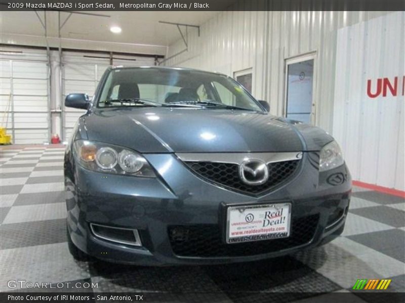 Metropolitan Gray Mica / Black 2009 Mazda MAZDA3 i Sport Sedan