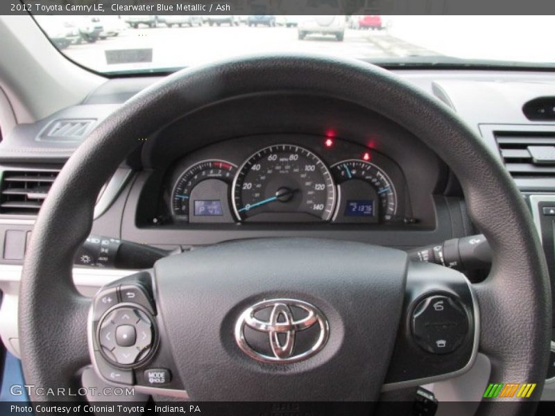 Clearwater Blue Metallic / Ash 2012 Toyota Camry LE