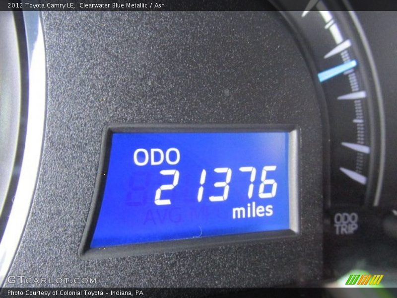 Clearwater Blue Metallic / Ash 2012 Toyota Camry LE