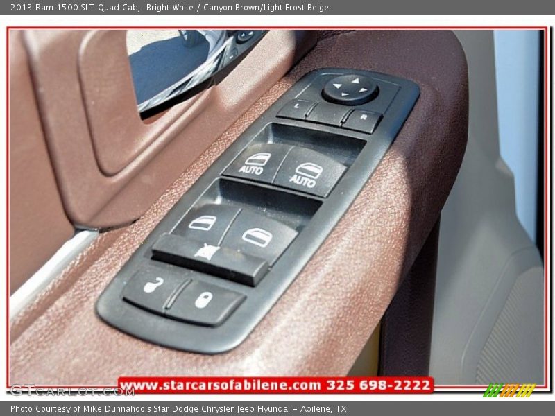 Bright White / Canyon Brown/Light Frost Beige 2013 Ram 1500 SLT Quad Cab