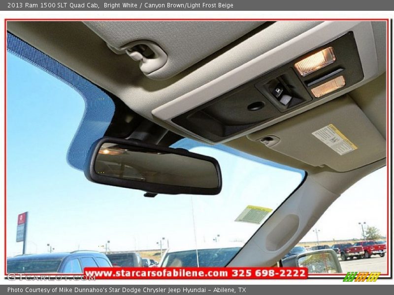 Bright White / Canyon Brown/Light Frost Beige 2013 Ram 1500 SLT Quad Cab