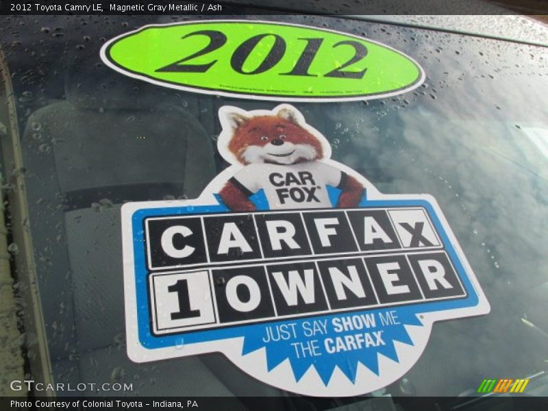 Magnetic Gray Metallic / Ash 2012 Toyota Camry LE