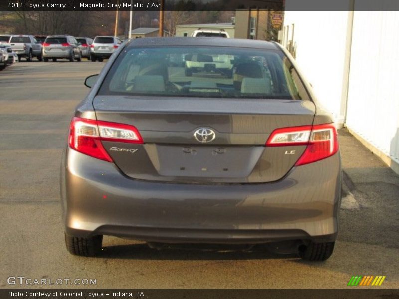 Magnetic Gray Metallic / Ash 2012 Toyota Camry LE
