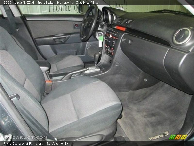 Metropolitan Gray Mica / Black 2009 Mazda MAZDA3 i Sport Sedan