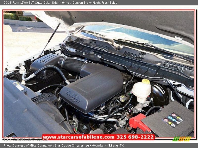 Bright White / Canyon Brown/Light Frost Beige 2013 Ram 1500 SLT Quad Cab