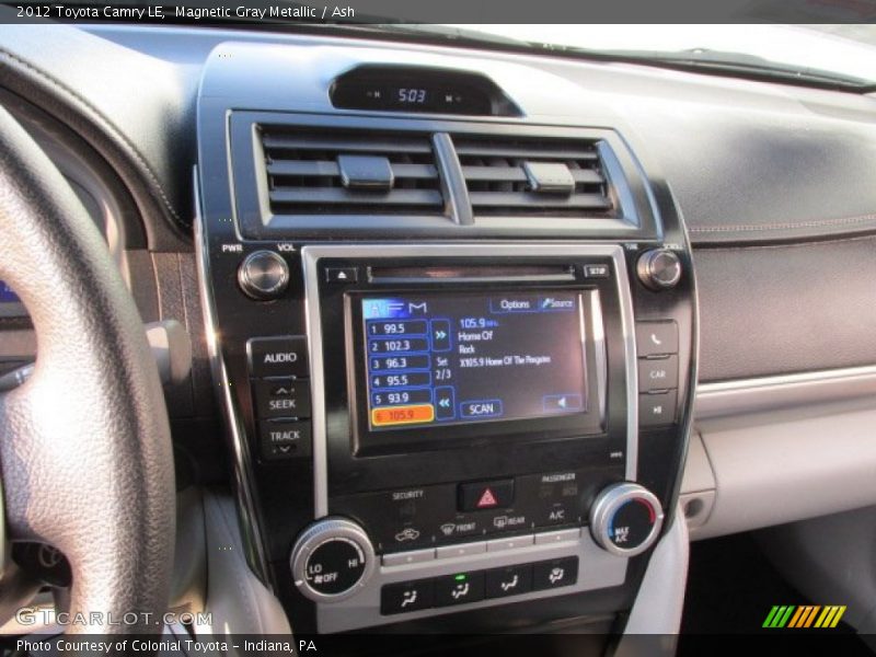 Magnetic Gray Metallic / Ash 2012 Toyota Camry LE
