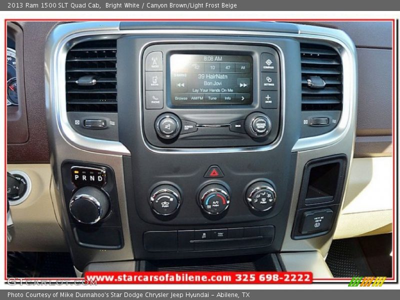Bright White / Canyon Brown/Light Frost Beige 2013 Ram 1500 SLT Quad Cab