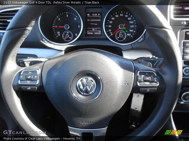 Reflex Silver Metallic / Titan Black 2013 Volkswagen Golf 4 Door TDI