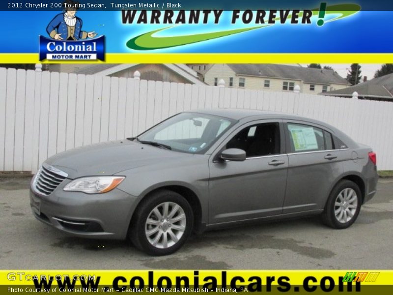 Tungsten Metallic / Black 2012 Chrysler 200 Touring Sedan