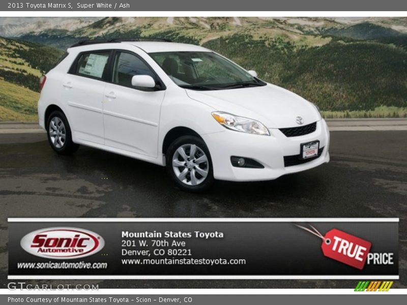 Super White / Ash 2013 Toyota Matrix S