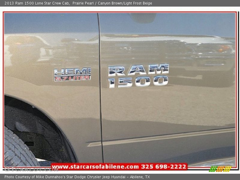 Prairie Pearl / Canyon Brown/Light Frost Beige 2013 Ram 1500 Lone Star Crew Cab
