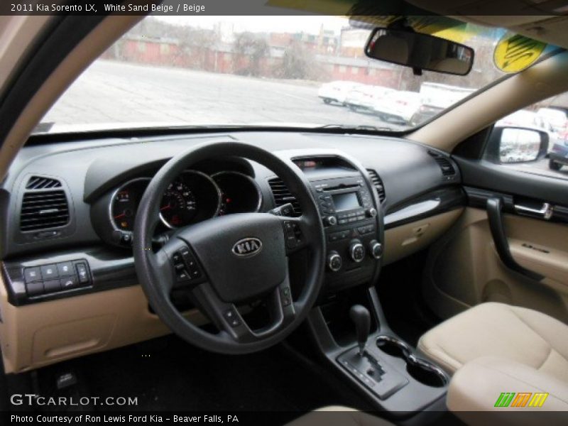 White Sand Beige / Beige 2011 Kia Sorento LX