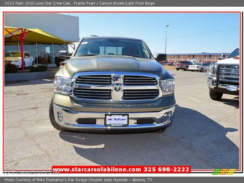 Prairie Pearl / Canyon Brown/Light Frost Beige 2013 Ram 1500 Lone Star Crew Cab