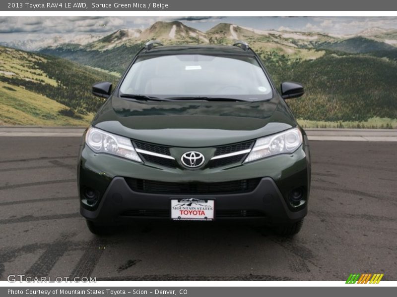 Spruce Green Mica / Beige 2013 Toyota RAV4 LE AWD