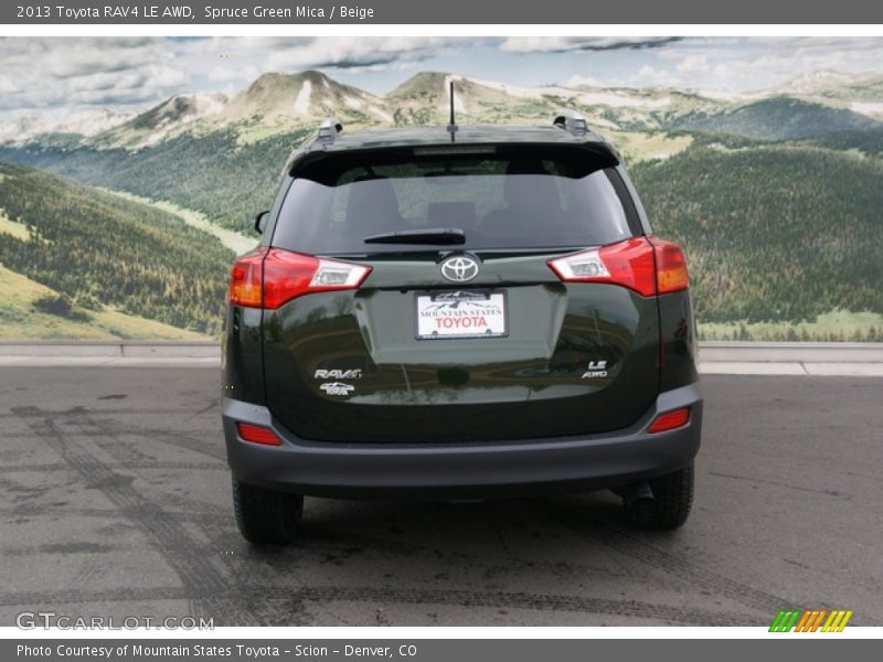 Spruce Green Mica / Beige 2013 Toyota RAV4 LE AWD