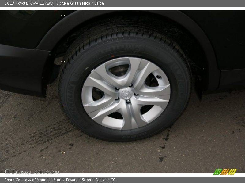 Spruce Green Mica / Beige 2013 Toyota RAV4 LE AWD