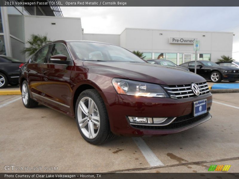 Opera Red Metallic / Cornsilk Beige 2013 Volkswagen Passat TDI SEL