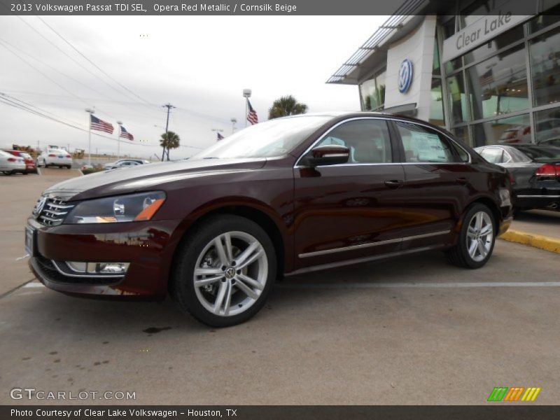 Opera Red Metallic / Cornsilk Beige 2013 Volkswagen Passat TDI SEL