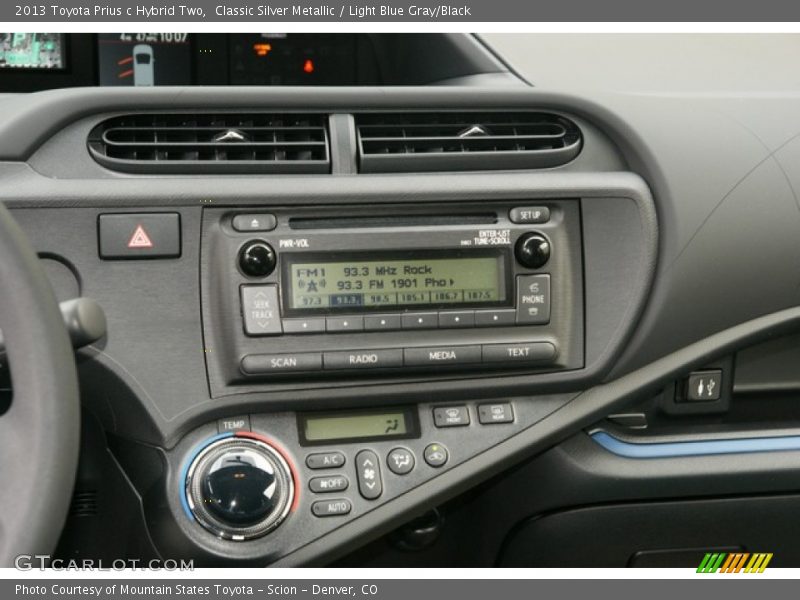 Controls of 2013 Prius c Hybrid Two