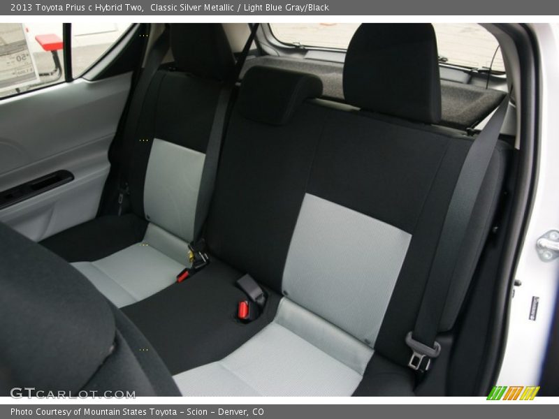 Rear Seat of 2013 Prius c Hybrid Two