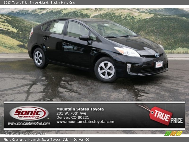 Black / Misty Gray 2013 Toyota Prius Three Hybrid